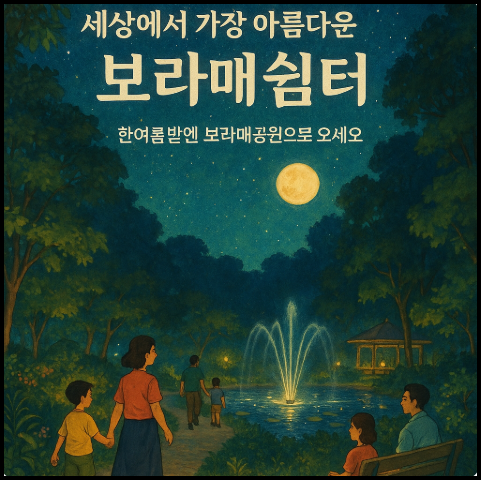 "보라매공원 무더위 쉼터" 홍보 포스터