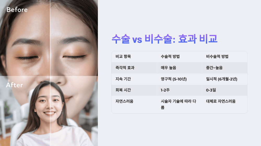 수술 vs 비수술: 효과 비교