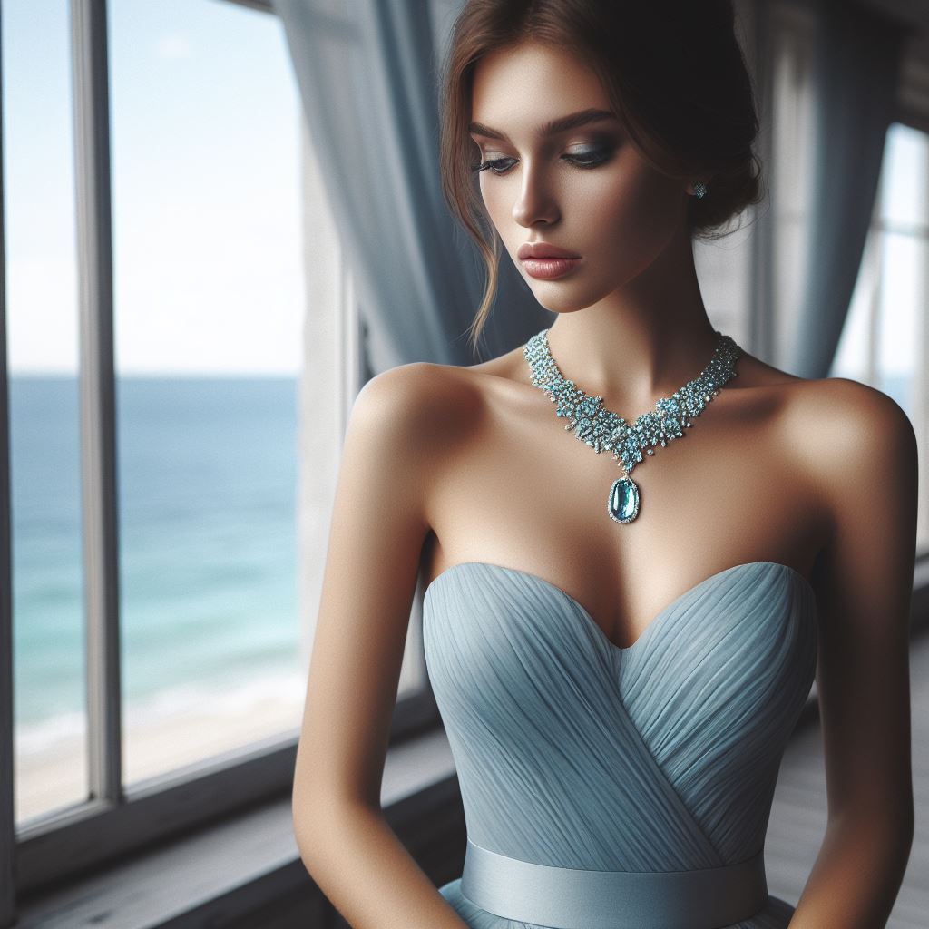 아쿠아마린 목걸이