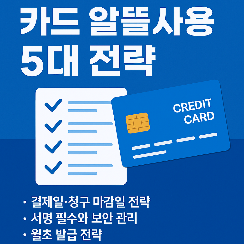 카드 알뜰사용 5대 전략