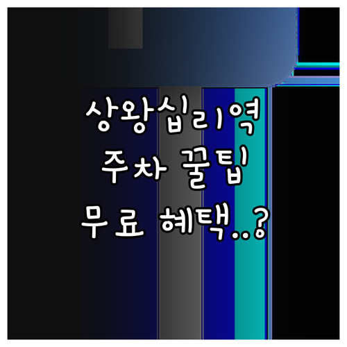 상왕십리역 주차장 정리 공영 민영 주..