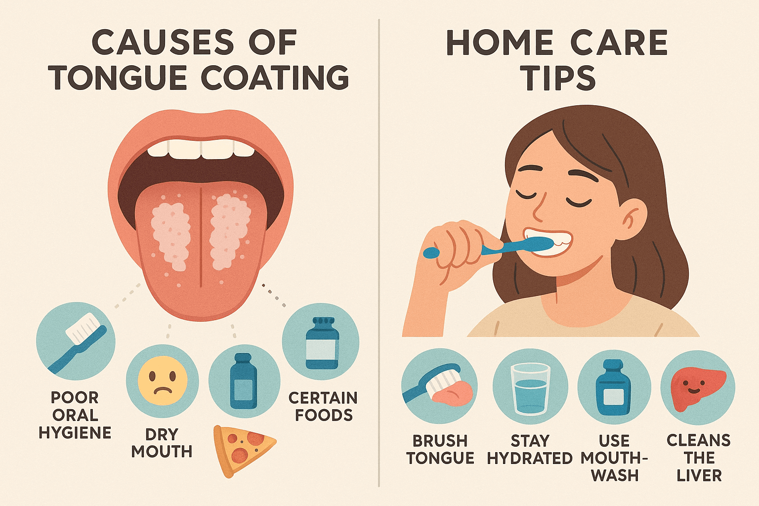 백태 생기는 이유와 홈케어 팁을 설명한 이미지