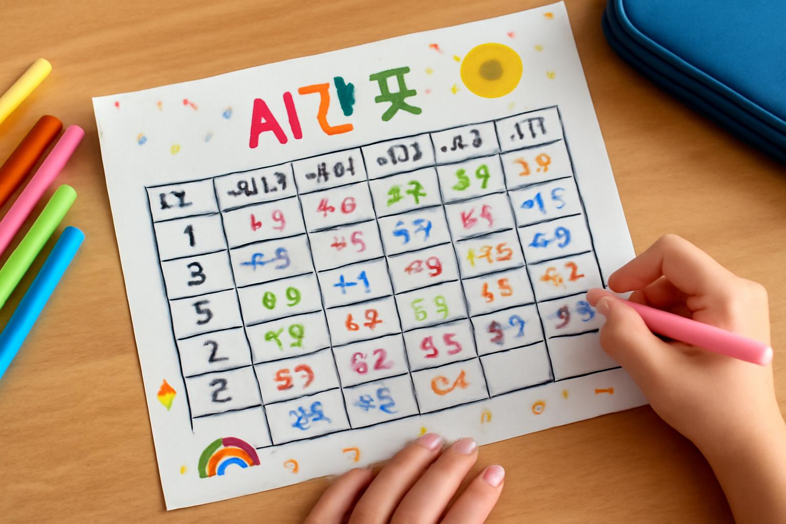 초등학생 시간표