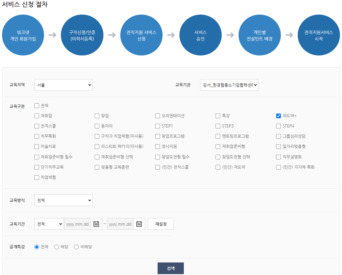 중장년내일센터 재도약서비스