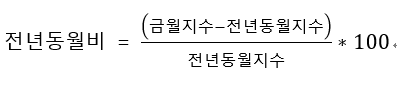 전년동월비 공식