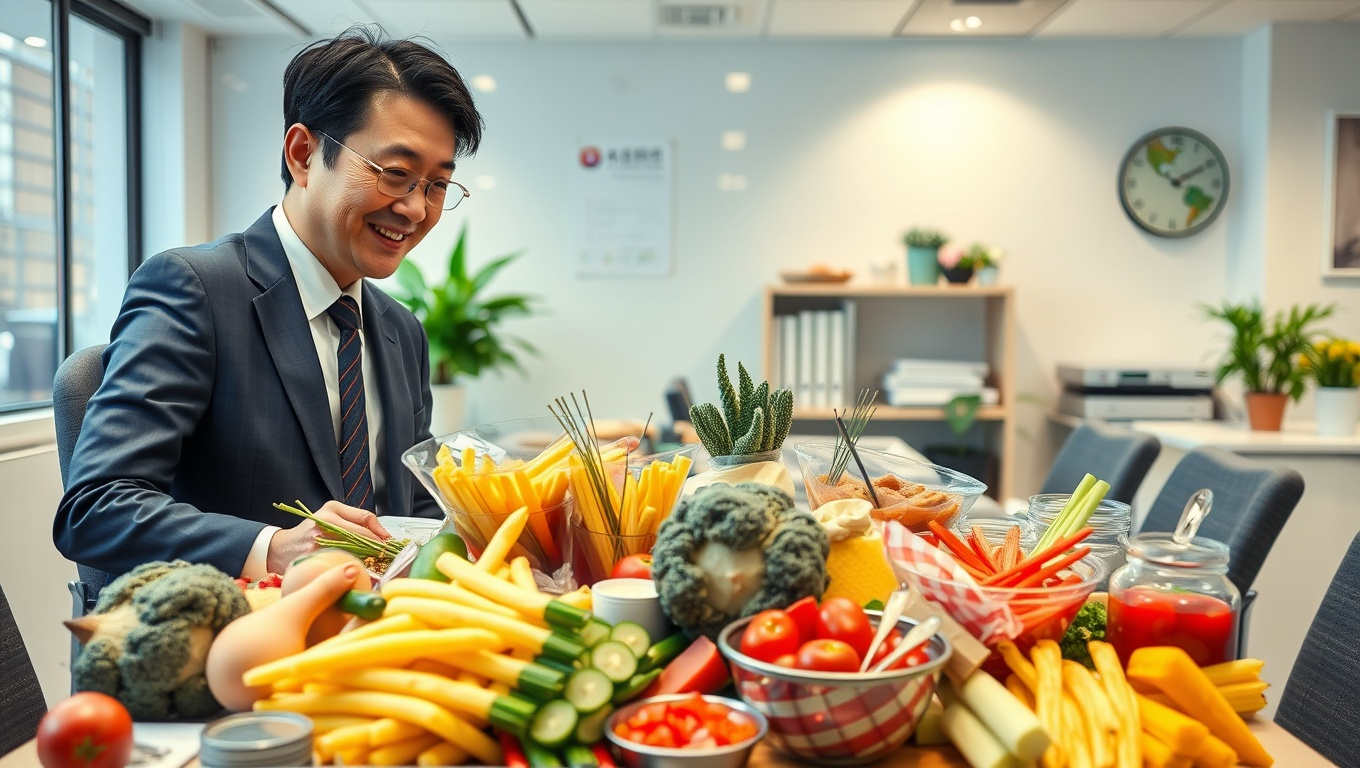 역설의 다이어트: 더 많이 먹을수록 빠지는 중년 맞춤형 식이 전략에 대한 이미지