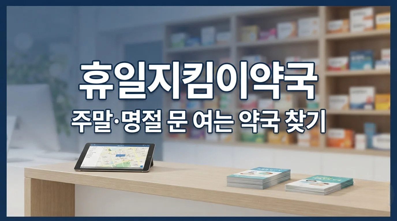 휴일지킴이약국 주말 및 명절 연휴 문 여는 약국 조회 방법