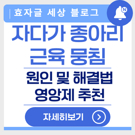 자다가종아리근육뭉침
