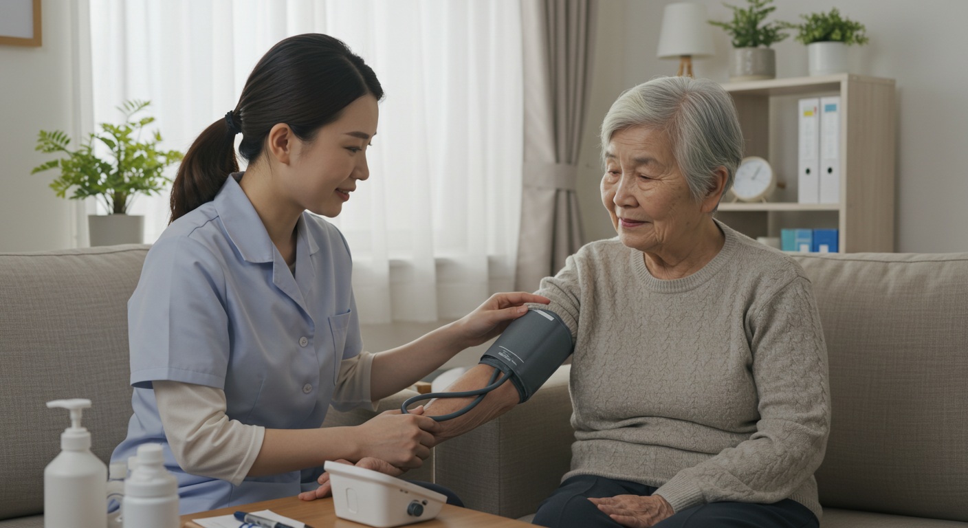 노인 건강 관리 지원 서비스 이미지