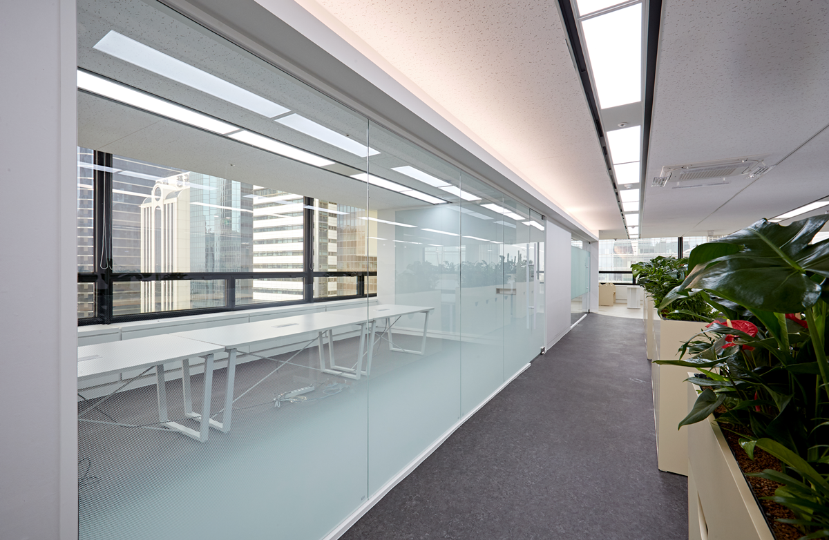 오피스유리문가벽시공