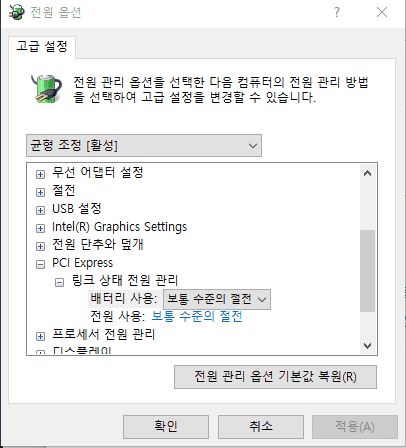 PCI Express 설정