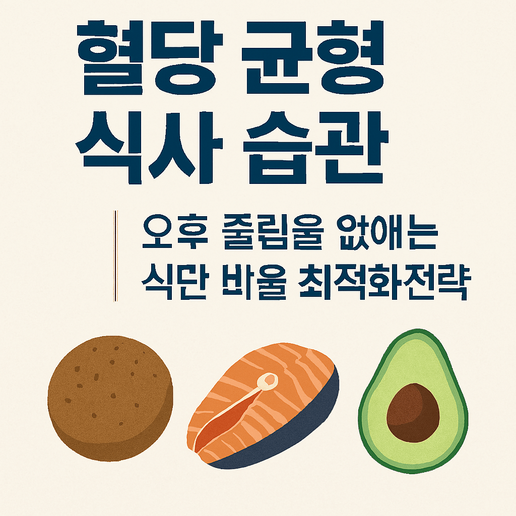 혈당 균형 식사 습관