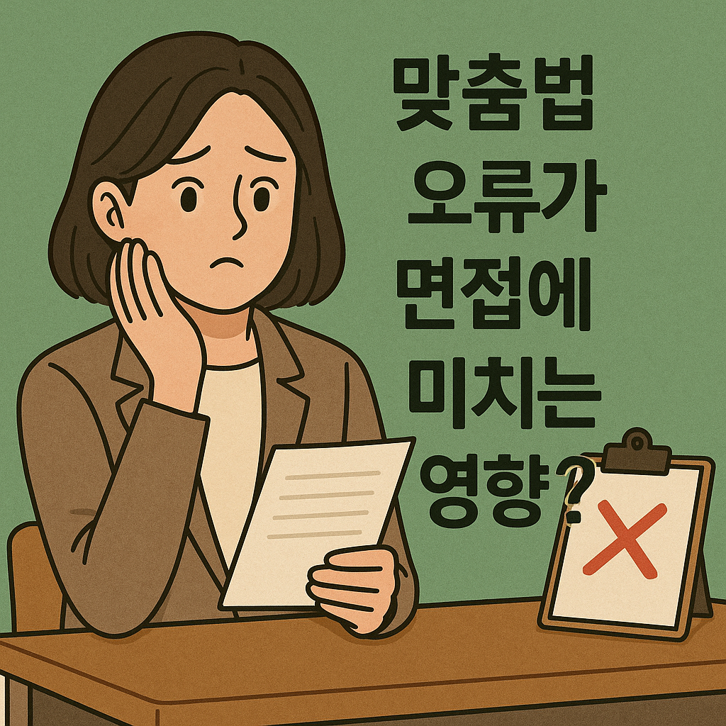 맞춤법 오류가 면접에 미치는 영향?