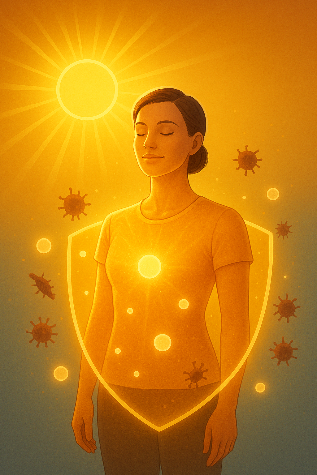 면역력을 표현하는 보호막(빛의 방패)