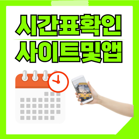 시간표 확인 사이트 및 앱