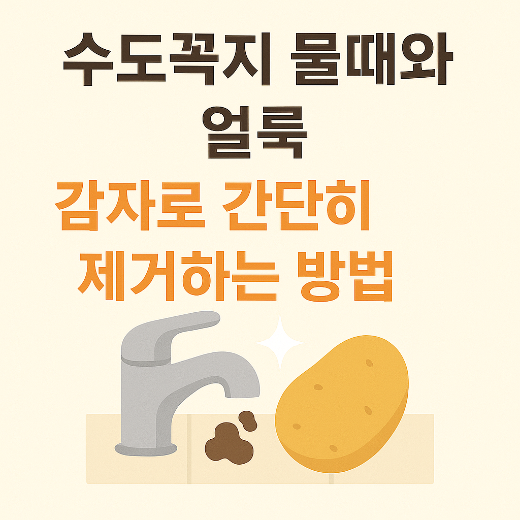 수도꼭지 물때와 얼룩, 감자로 간단히 제거하는 방법