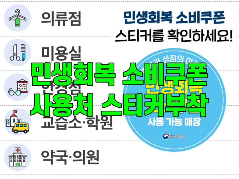 민생회복소비쿠폰 사용처 확인! 스티커로 간편하게 알아보세요