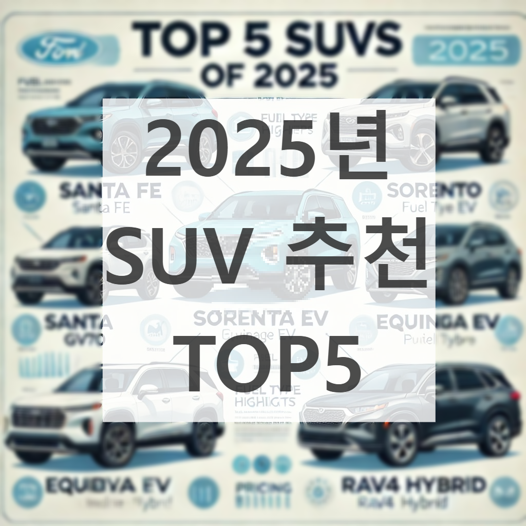 2025년 SUV 추천 TOP5