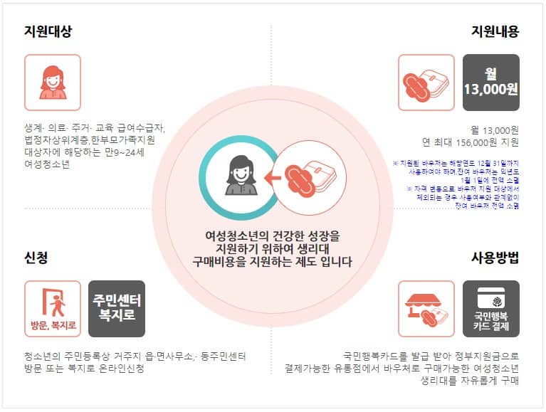 생리대 바우처 전반적 사항