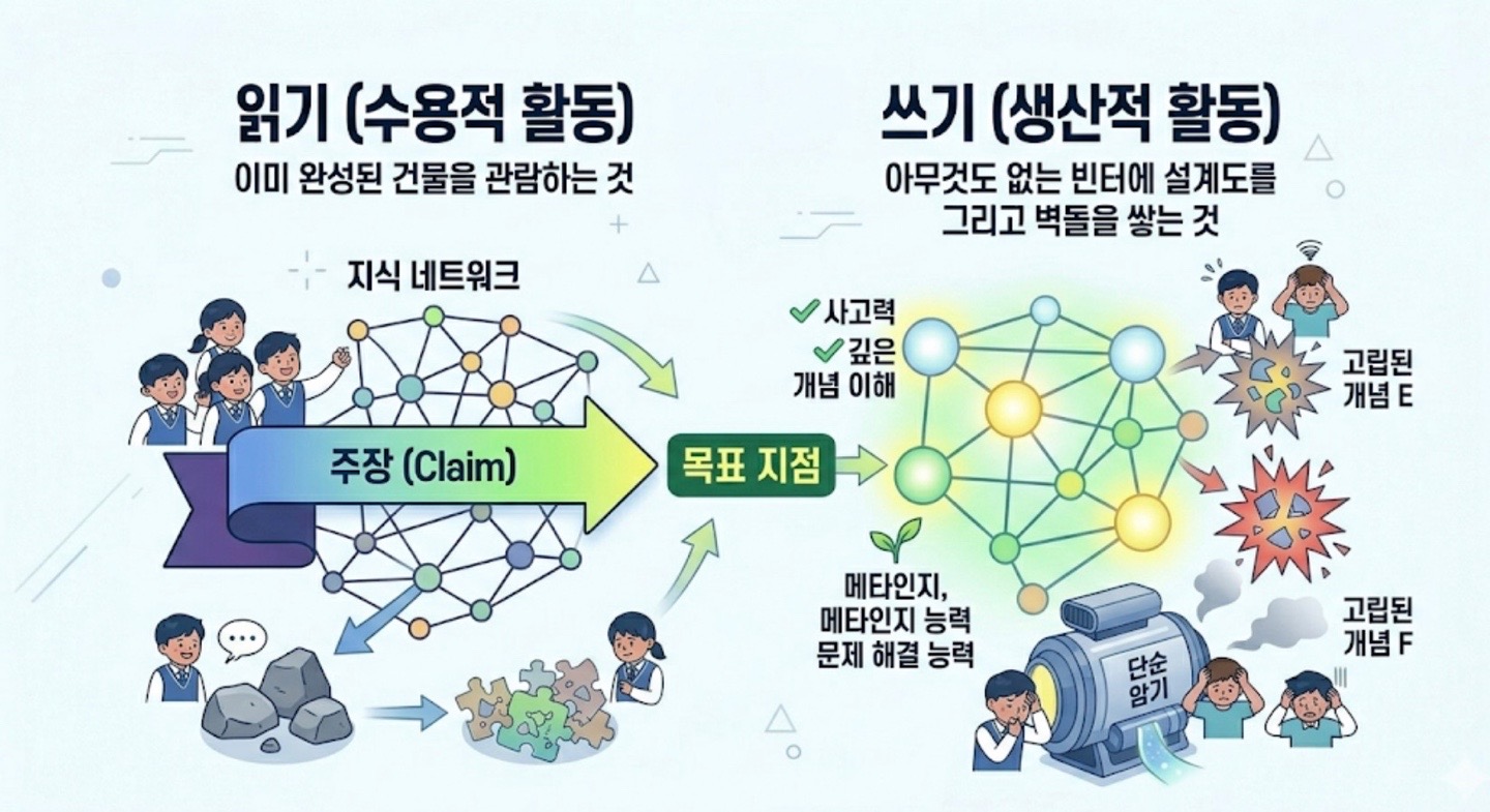 수용적 기능인 읽기 VS 생산적 기능인 쓰기