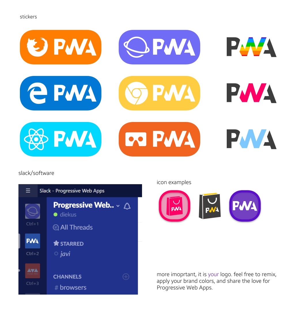 PWA 스티커