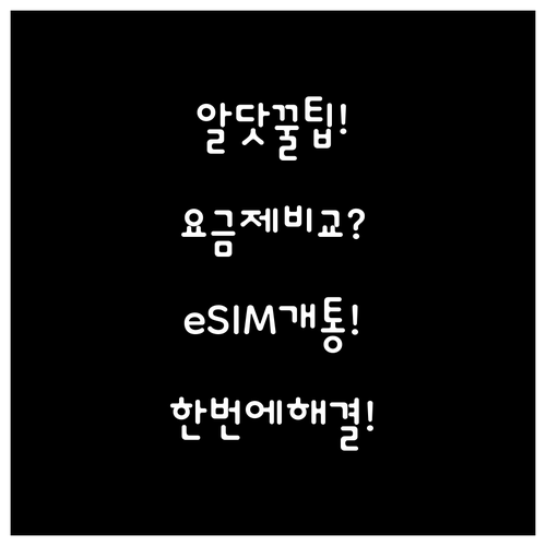 알닷 요금제 비교부터 eSIM 개통까..