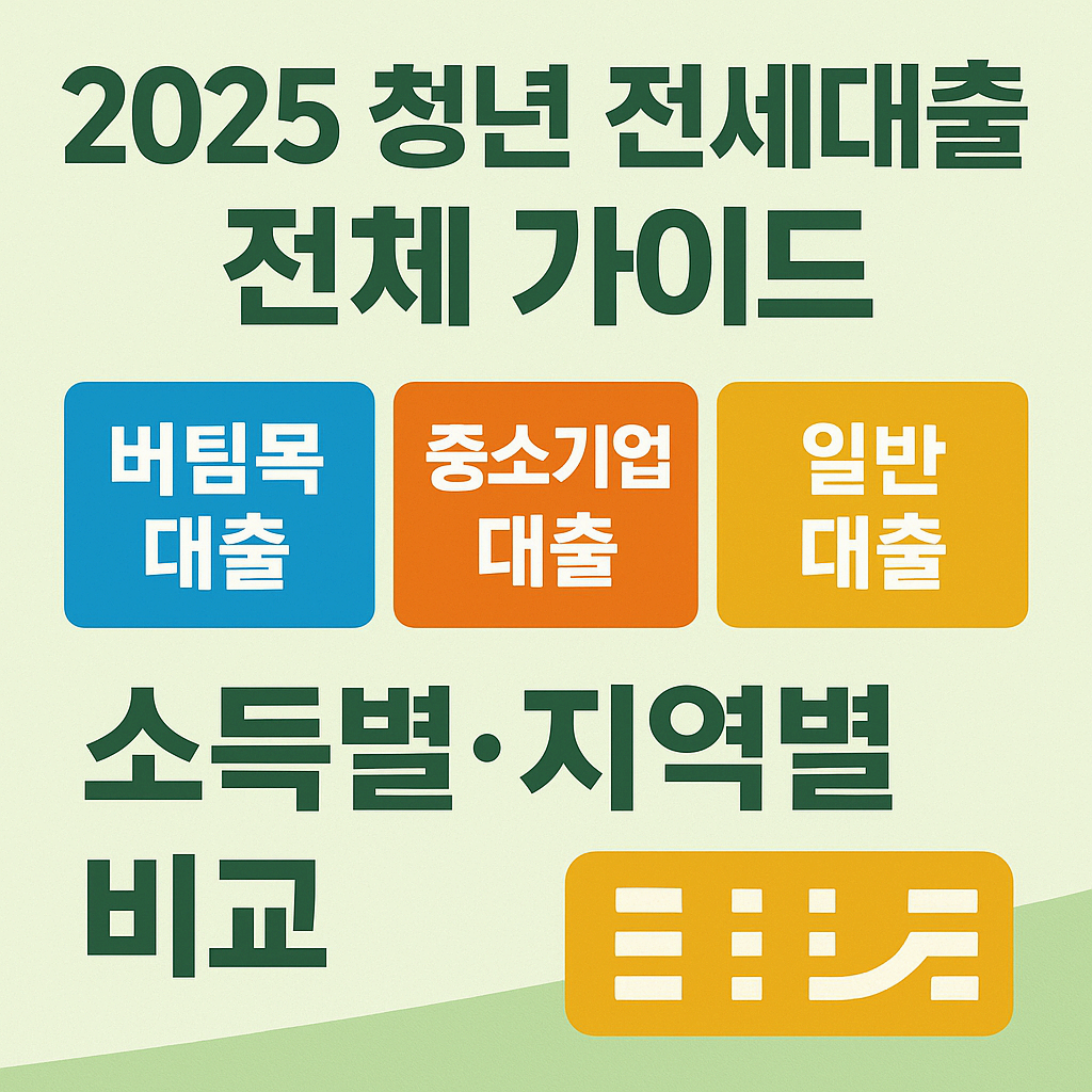 2025 청년 전세대출 전체 가이드, 버팀목·중소기업·일반 대출 비교
