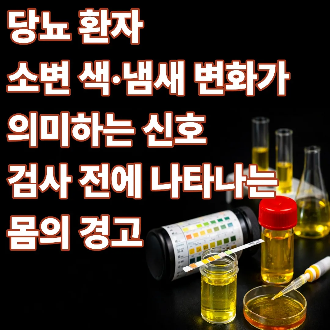 당뇨 환자 소변 색&middot;냄새 변화가 의미하는 신호: 검사 전에 나타나는 몸의 경고