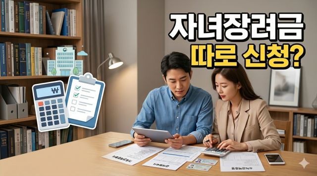 자녀장려금 맞벌이 부부 따로 신청하면 더 받는지 설명하는 정보 이미지