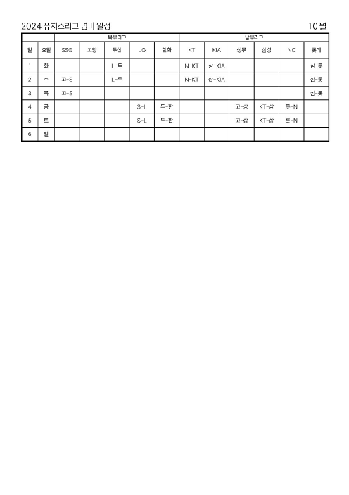 KBO 퓨처스리그 일정(피치클락, 베이스 크기 확대)