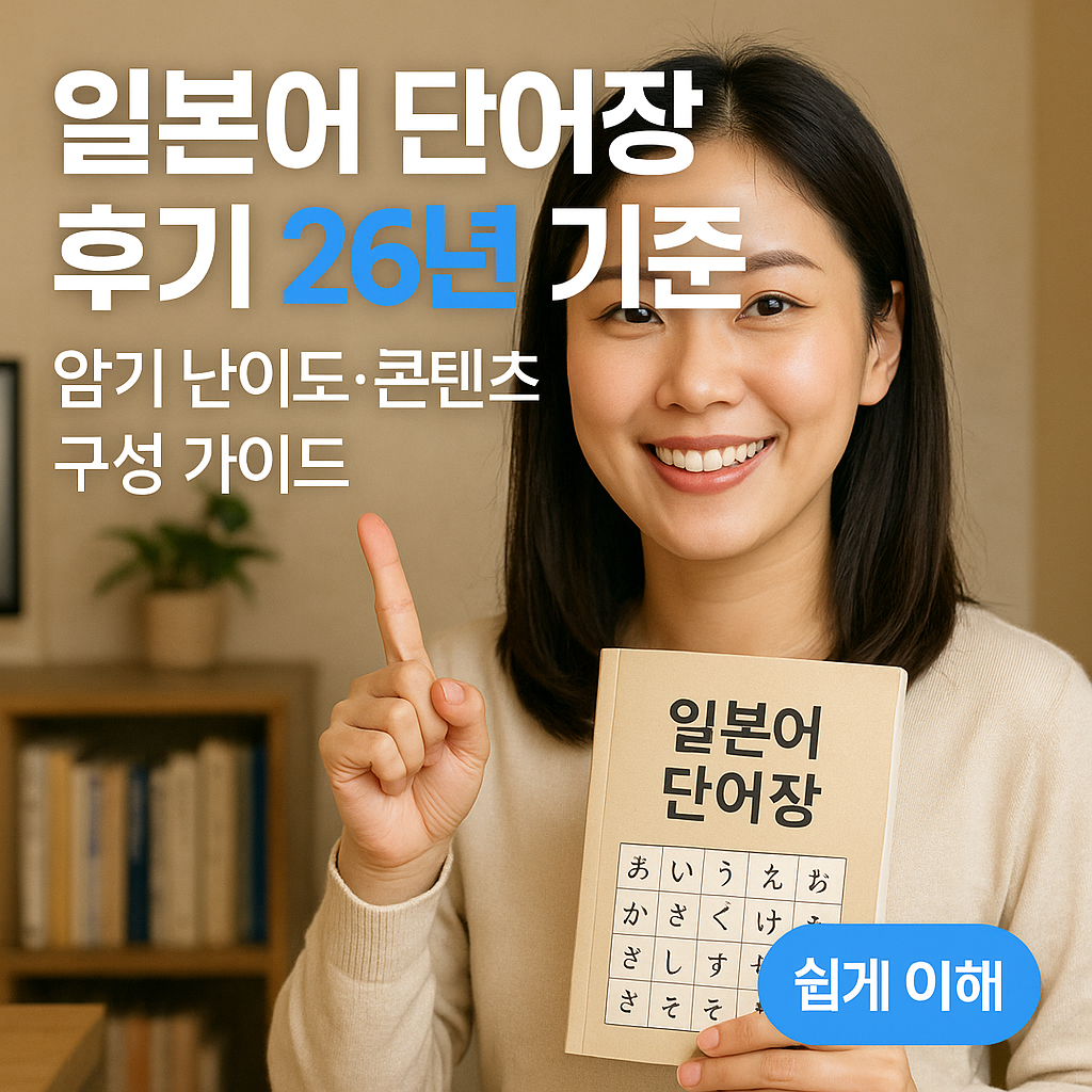 일본어 단어장 후기 26년 기준 ｜ 암기 난이도&middot;콘텐츠 구성 가이드