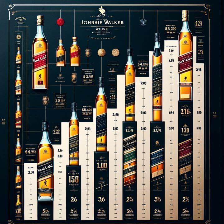 조니워커등급별 가격 및 맛의 비밀 공개 - 3. 조니워커 등급별 가격 비교 조니워커등급