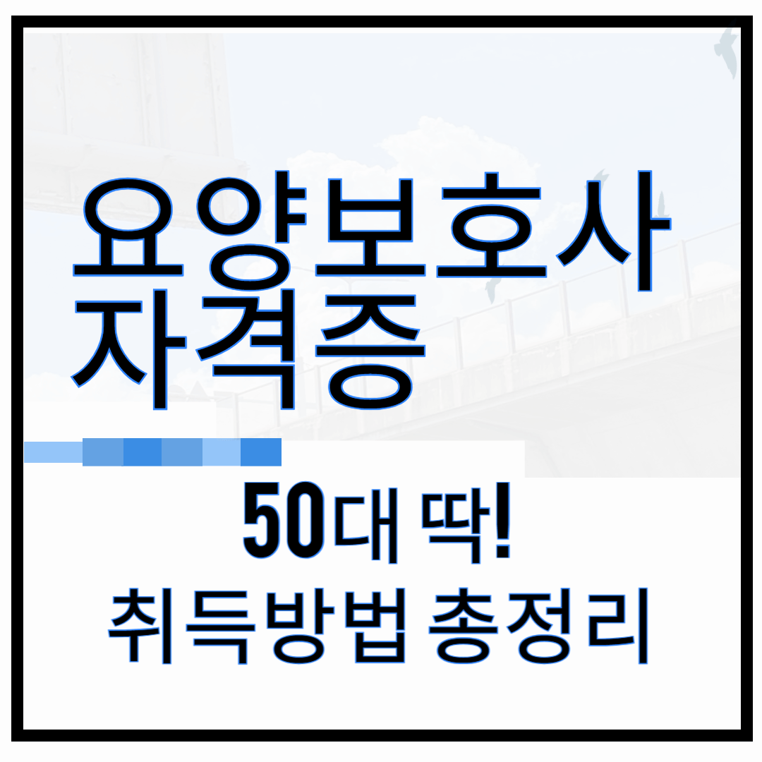 50대에 딱! 요양보호사 자격증 취득 방법 총정리