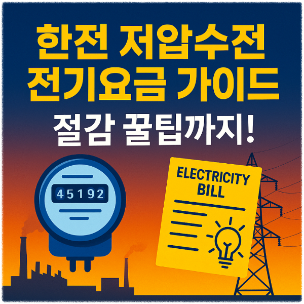 한전 저압수전 산업용 전기요금 완벽 가이드 &ndash; 절감 노하우까지! 썸네일