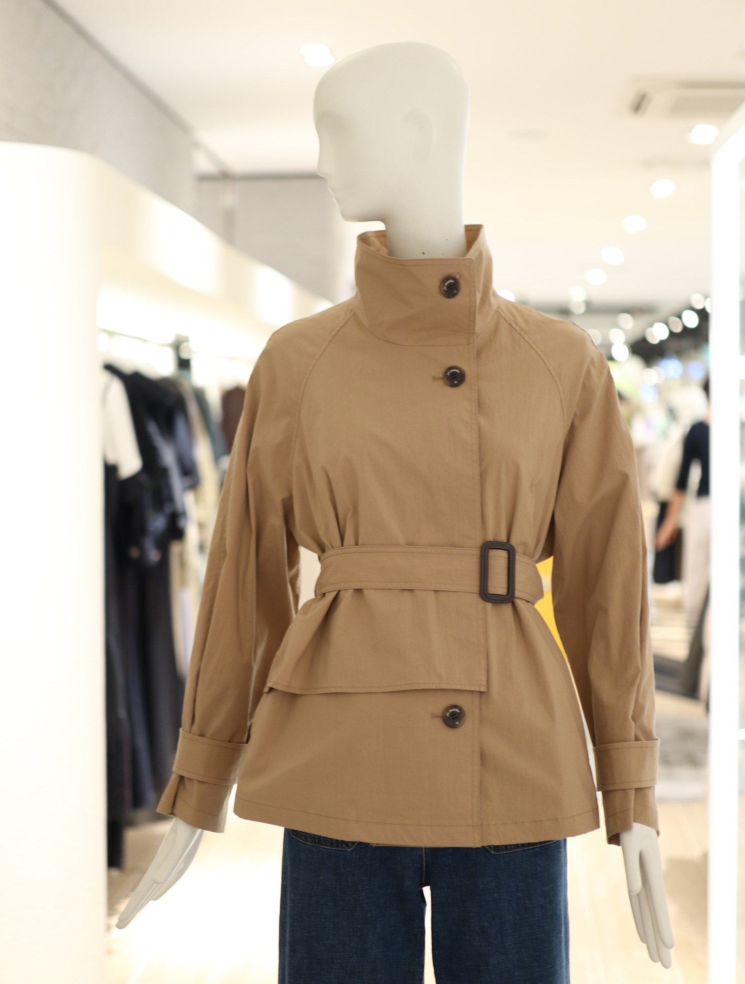 쥬크 ZOOC 벨티드 숏 트렌치코트 -BE Z213MSI101