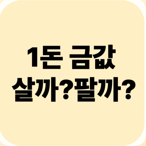 1돈 금값