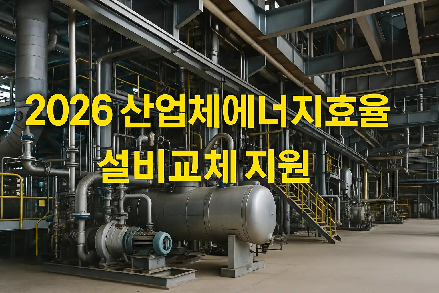 2026 산업체 에너지효율 설비교체 지원 핵심 내용