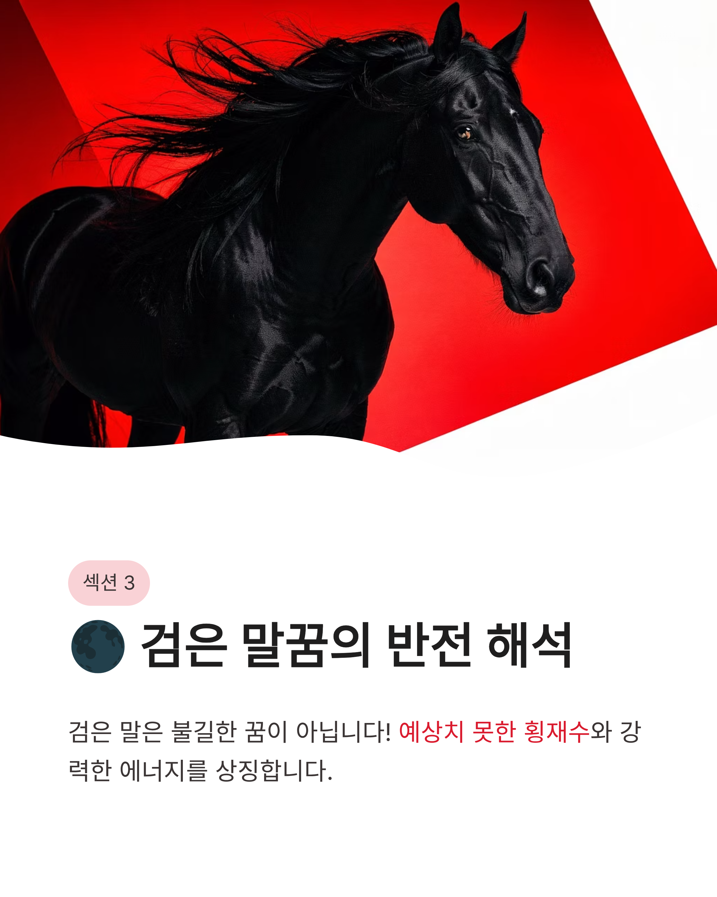 말꿈 해몽 상황별 총정리! 백마 타는 꿈부터 검은 말까지 운세 대박 터지는 신호일까?