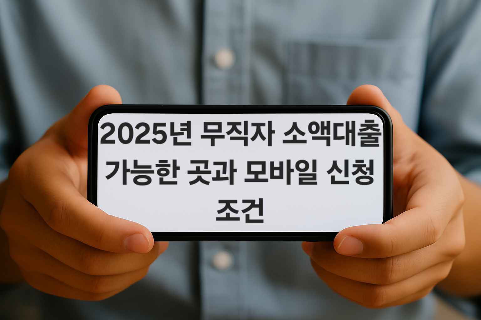 "2025년 무직자 소액대출 가능한 곳과 모바일 신청 조건 썸네일"