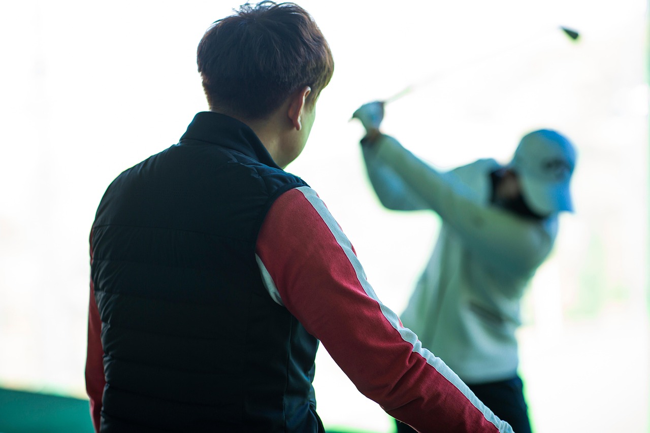 겨울 골프 레슨 사진