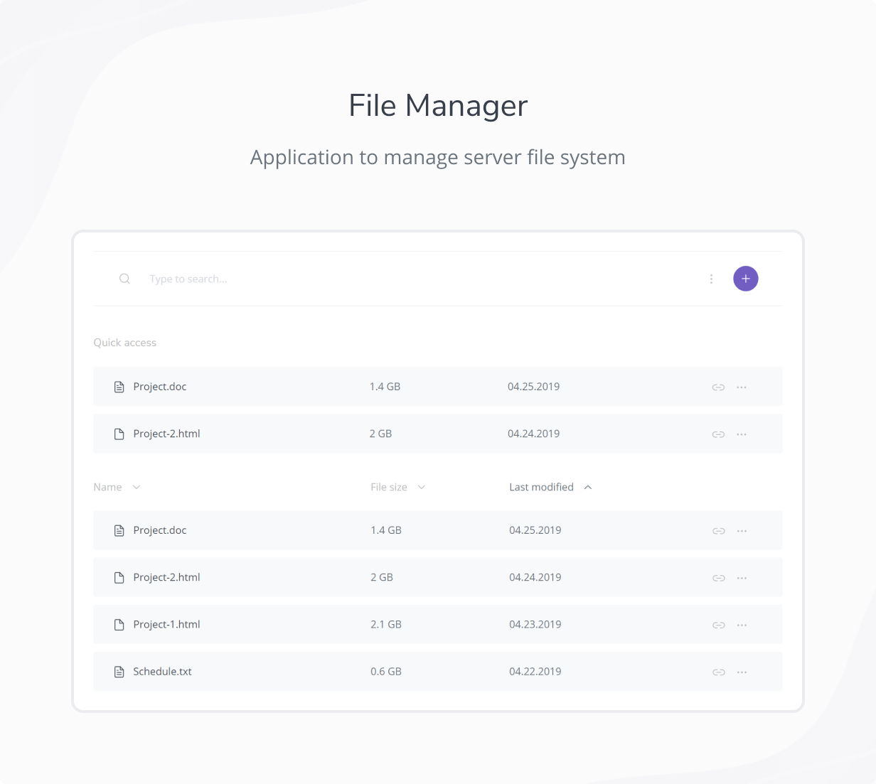 React 어드민 대시보드 RootUI 무료 다운로드 - 파일 매니저