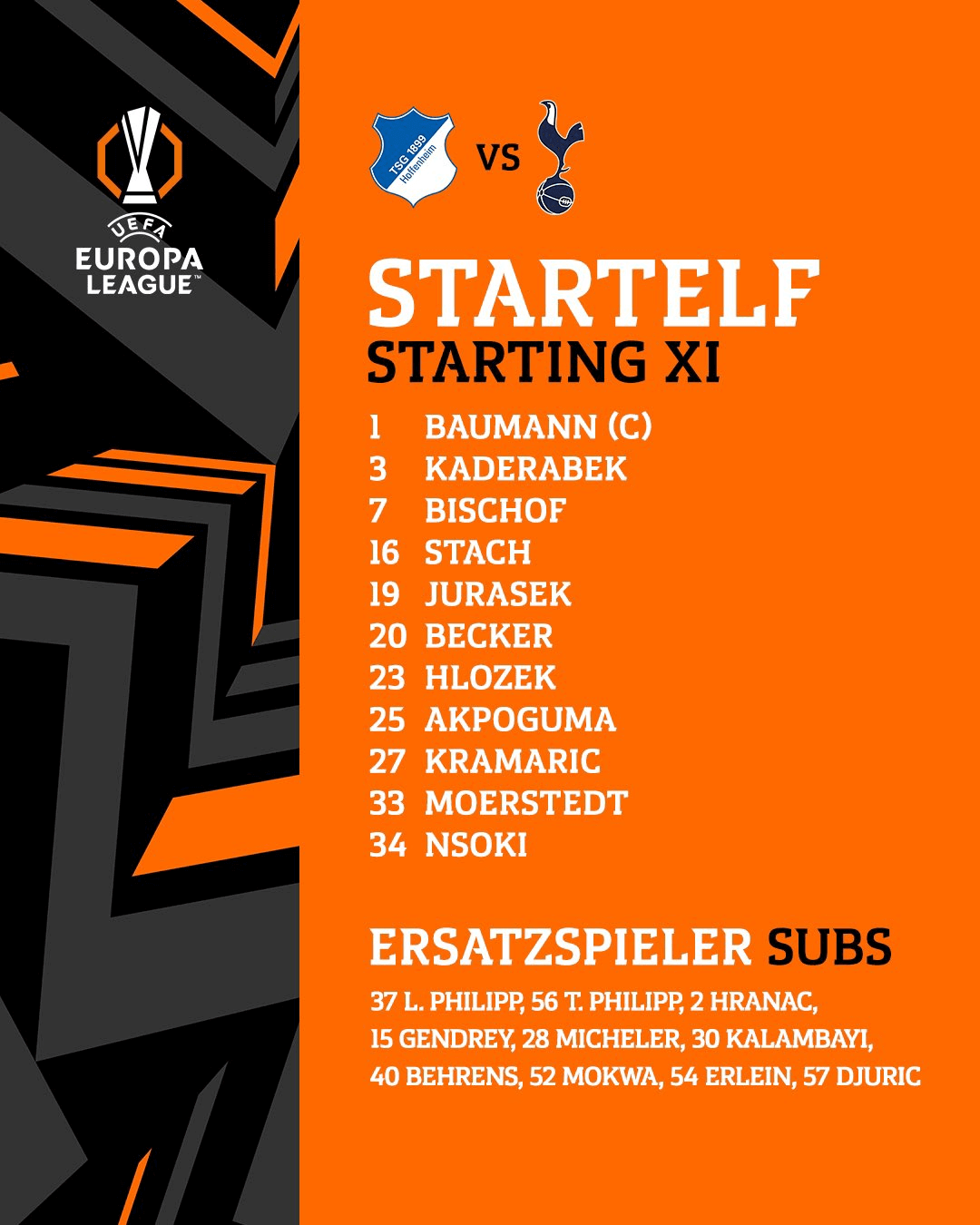 유로파리그 7차전 토트넘 호펜하임