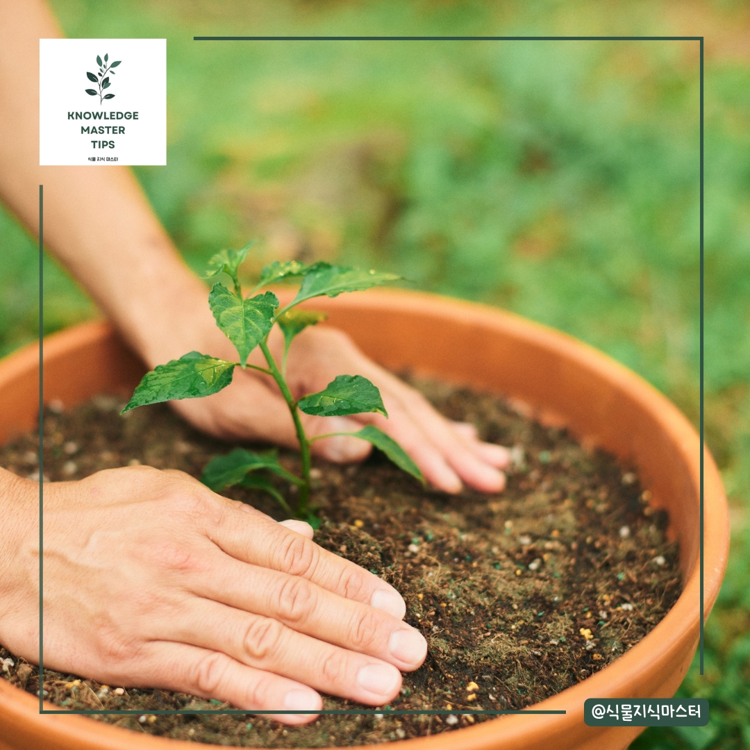 분갈이 실수 - 너무 큰 화분으로 옮기는 실수