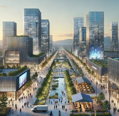 한국의 판교 도시 모습