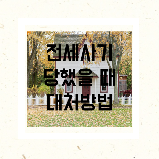 전세사기 당했을 때 대처방법