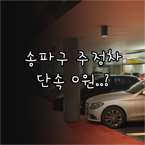 송파구 주정차 단속 문자 알림 신청하..