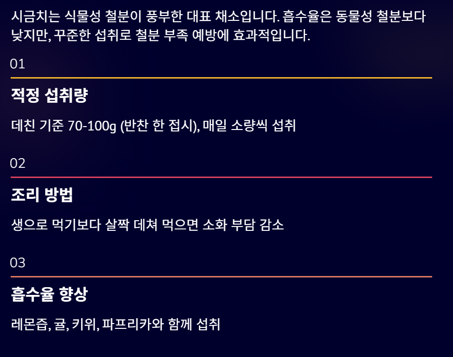 철분 많은 음식 10가지 및 부족증상 알아보기