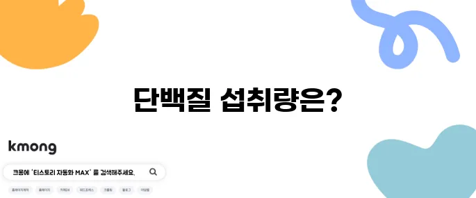 하루 단백질 섭취량 계산 방법을 간단히 정리해 보았습니다!