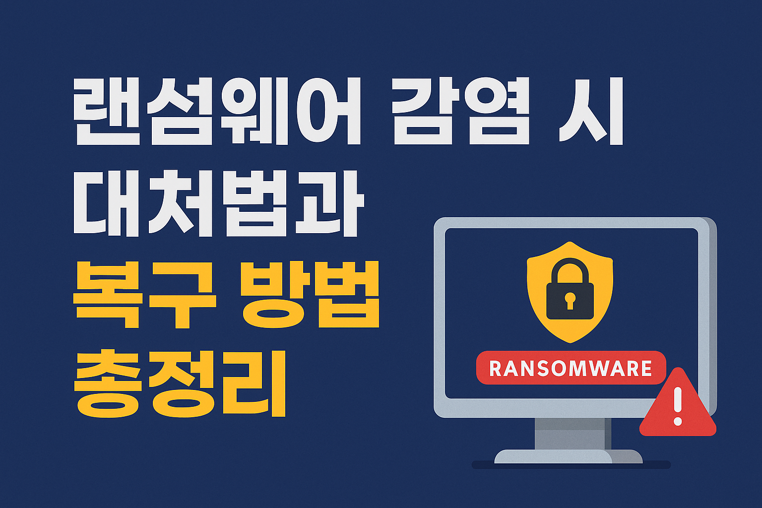 랜섬웨어 감염 시 대처법과 복구 방법 총정리