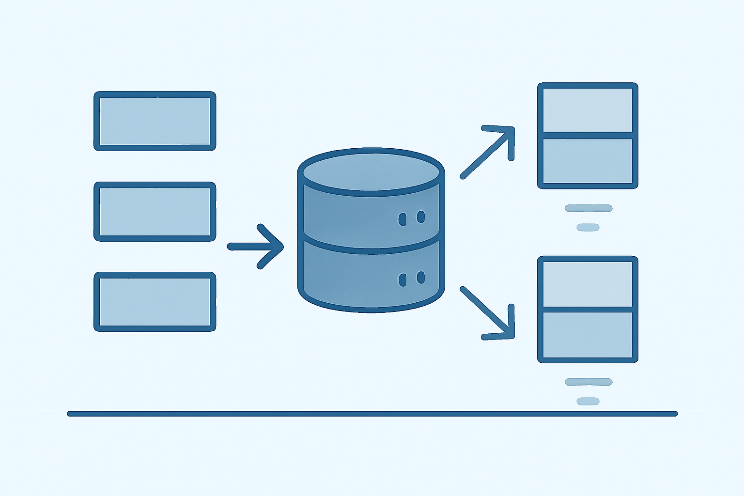 입력 데이터를 분할하고 병합하며 흐름을 따라가는 맵리듀스 처리 구조를 시각적으로 표현